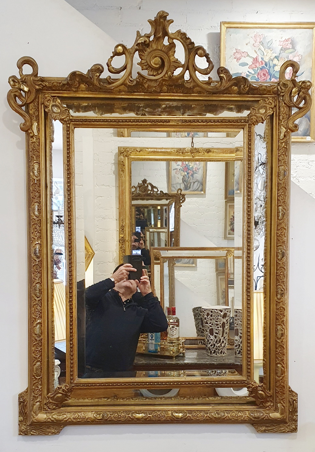 A French Regence Cushion Mirror